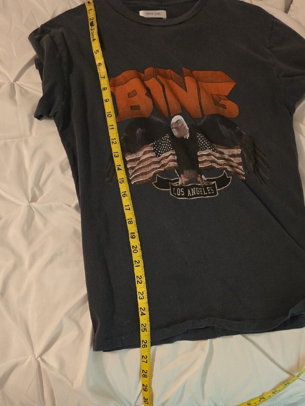 Anine Bing Black Tee - Picture 8 of 12
